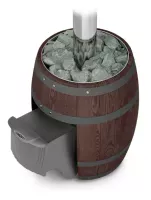 Банная печь ПБ Вариата Carbon ДА Баррель палисандр