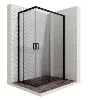 Прямоугольное душевое ограждение с раздвижными дверями 