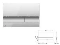Кнопка для инсталляции (хром-мат), Alcaplast (M1722)