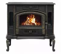 Печь-камин "СИБИРЬ-10" чугунная со стеклом